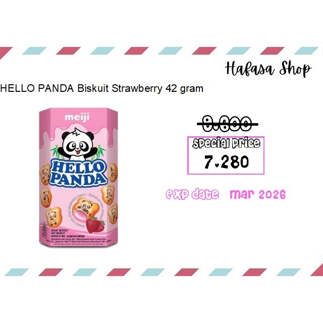 

HELLO PANDA Biskuit Strawberry 42 gram