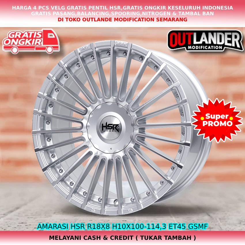 velg racing hsr r18 velg mobil Harier Hilux Single Innova Saloon Supra Almaz dll hsr amarasi r18