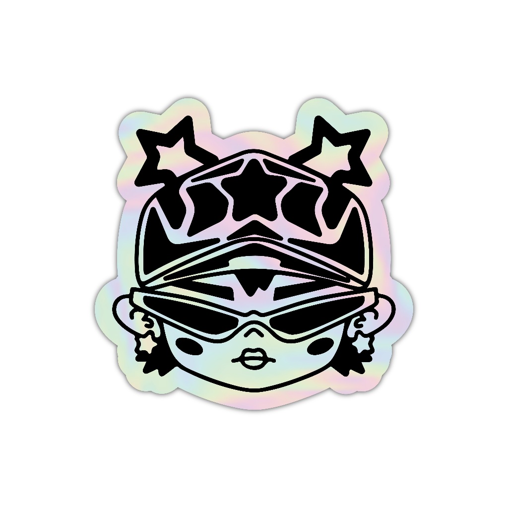 

Z398 sticker karakter y2k aesthetic, stiker hologram satuan