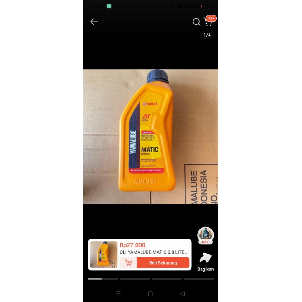 YAMALUBE OLI MATIC ORIGINAL YAMAHA