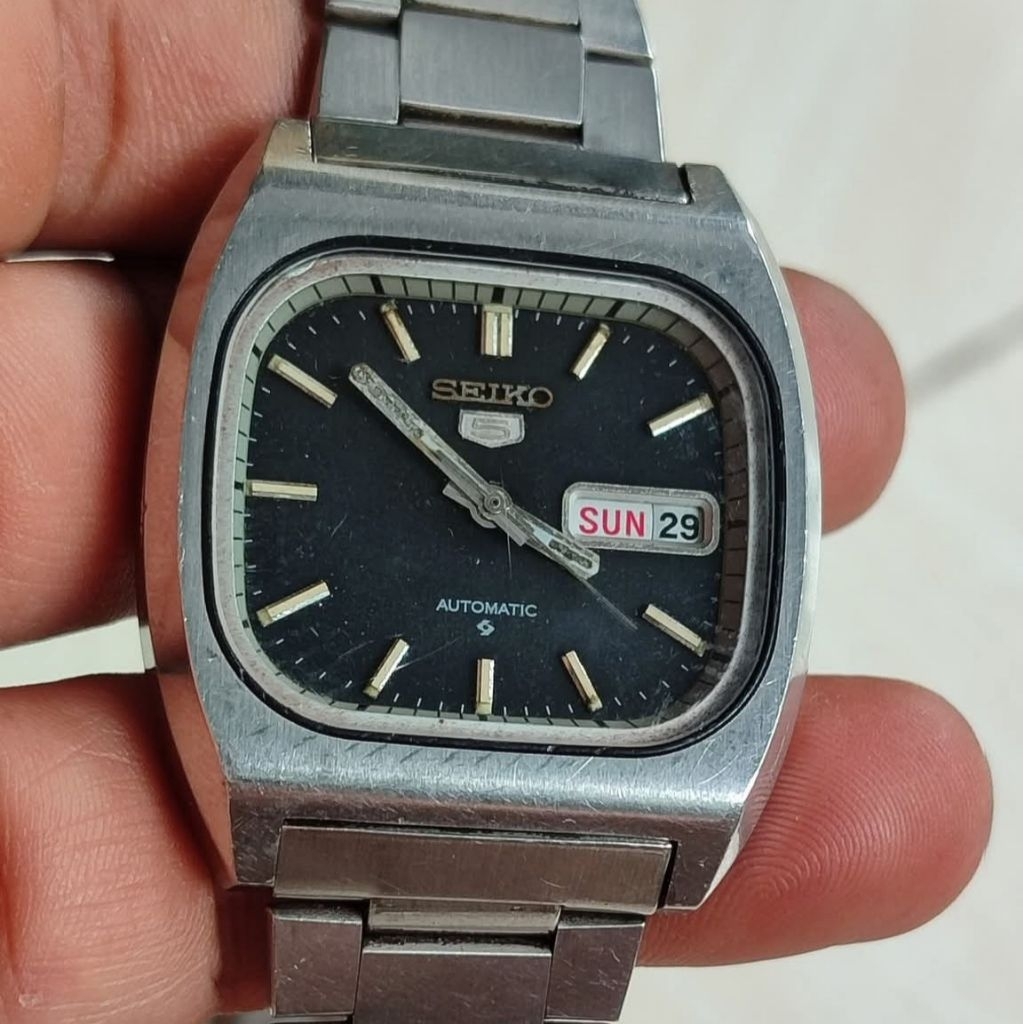 Jam Tangan Seiko 5 Kotak Caliber 6309 Automatic Vintage Original