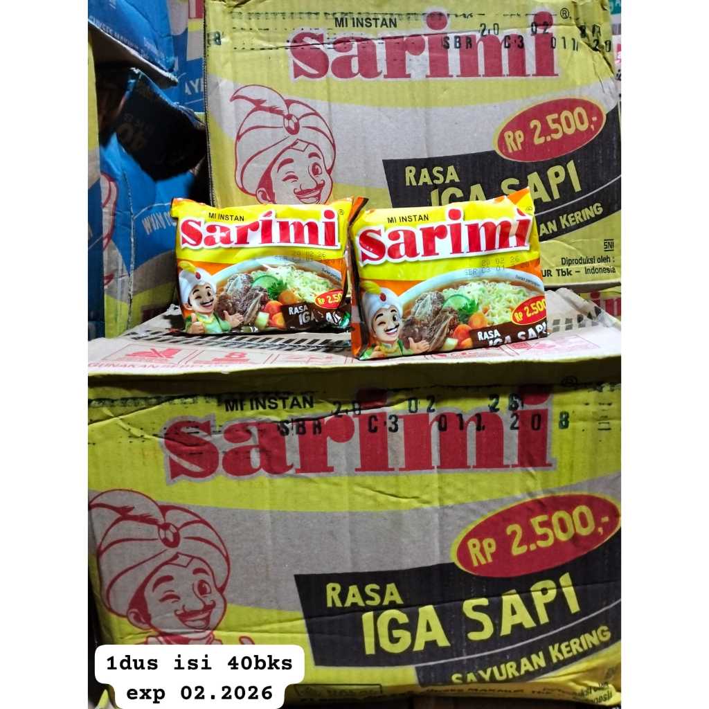 

sarimi iga sapi isi 40 bungkus exp 2026 bulan 02