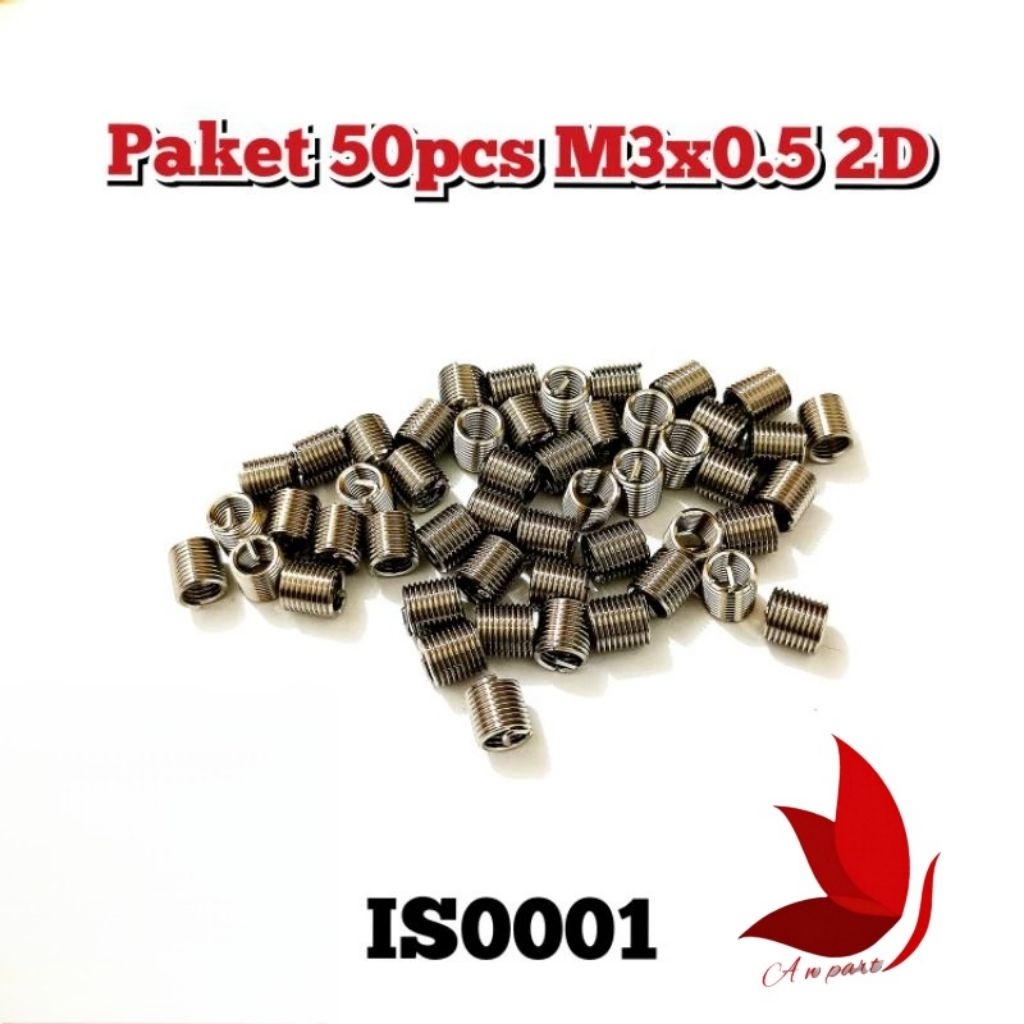 Paket 50pcs recoil m3x0.5 2D bukan recoil m6x1