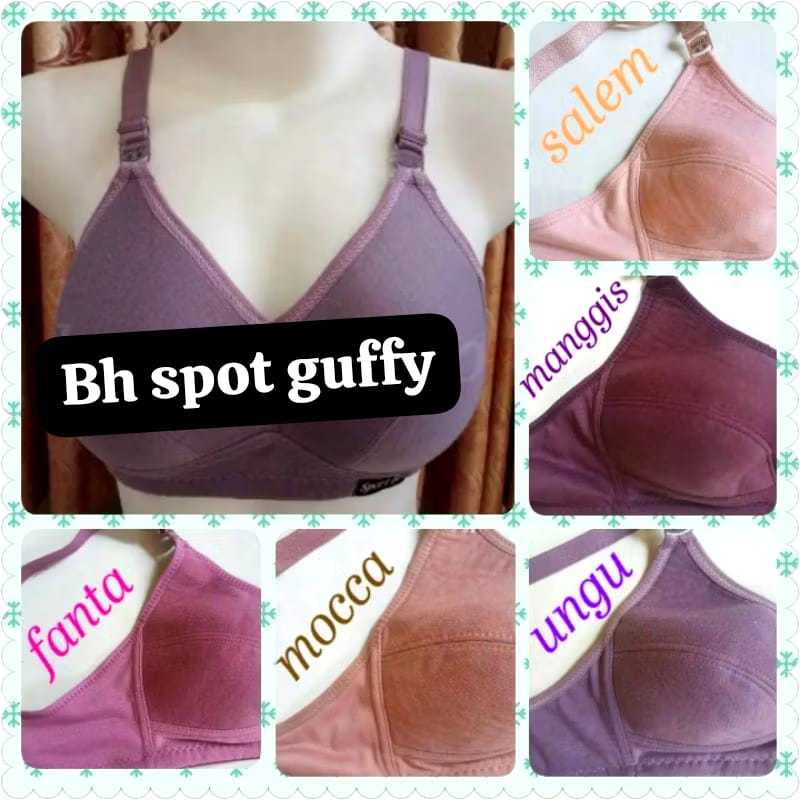 (DAPAT 6 PCS) BRA BH DALEMAN SPORT OLAHRAGA GUFFY TANPA KAWAT & Busa || BH Wanita Remaja & ibu