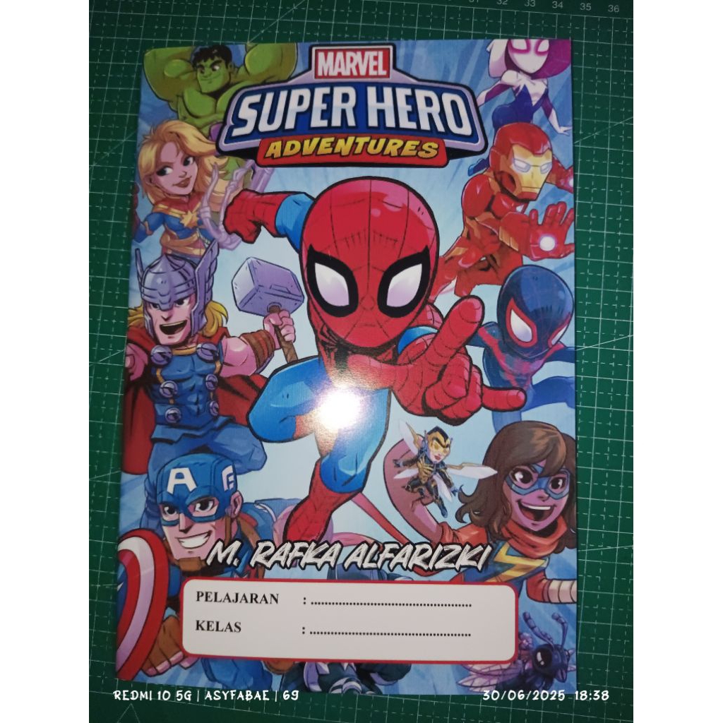 

1 Pak Buku Tulis Custom viral karakter kartun, anomali, super hero || Free nama