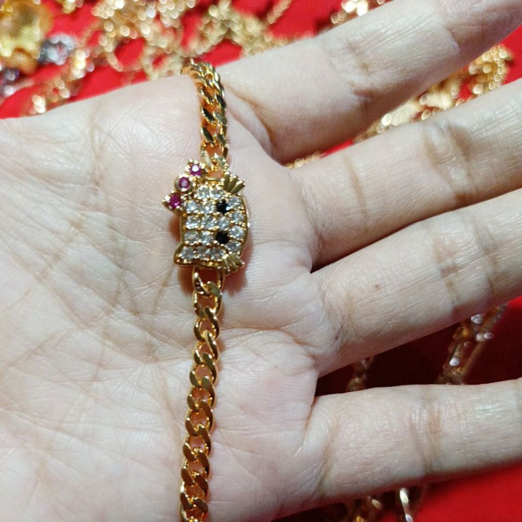 gelang tangan anak gelang titanium rantai HK