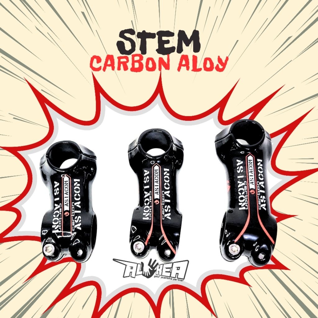 Stem Carbon Alloy Pushbike Balancebike 25,4x28,6 mm 2 Sisi 6°