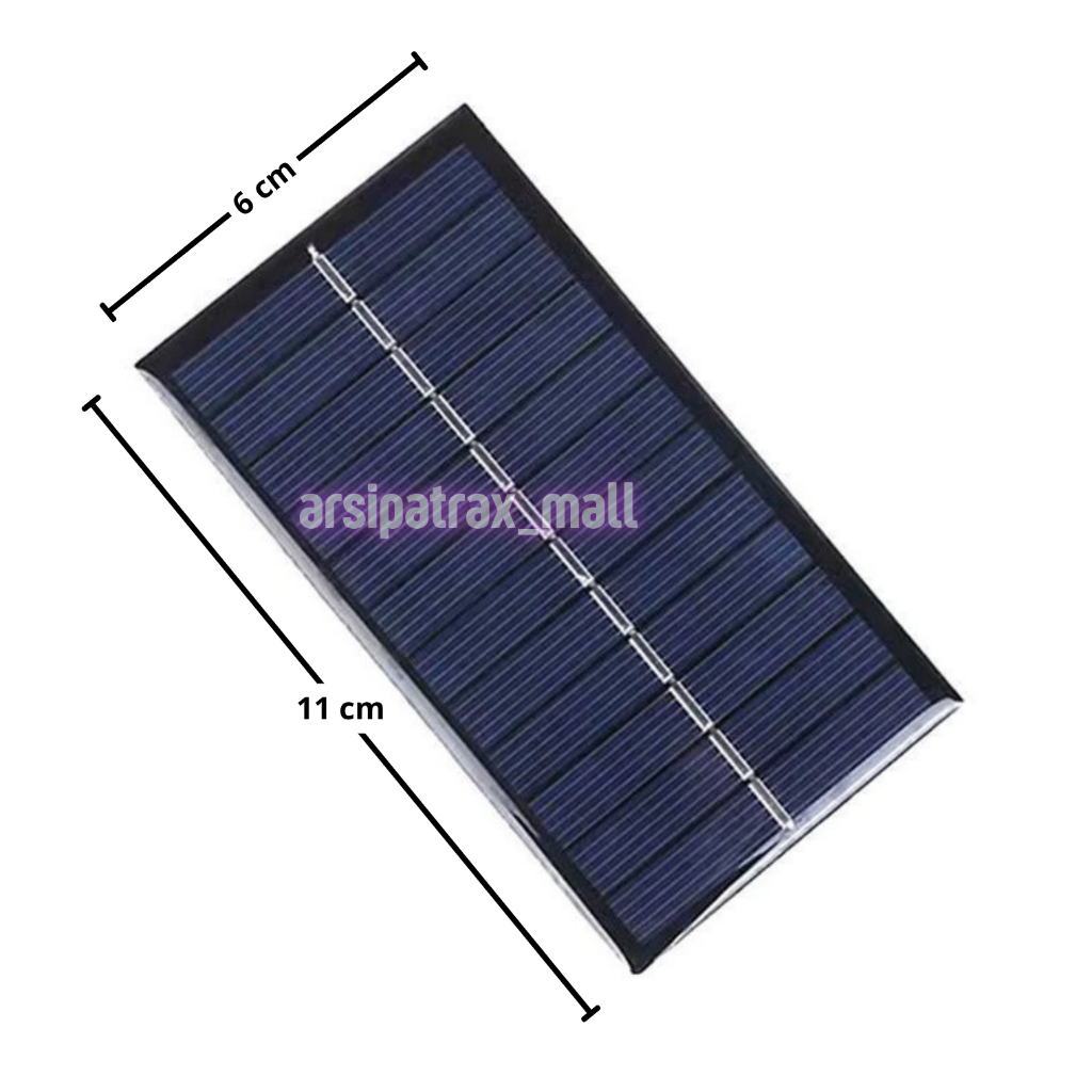 Panel Surya Solar Cell Mini 6v 1w Cas HP Powerbank 18650 DIY