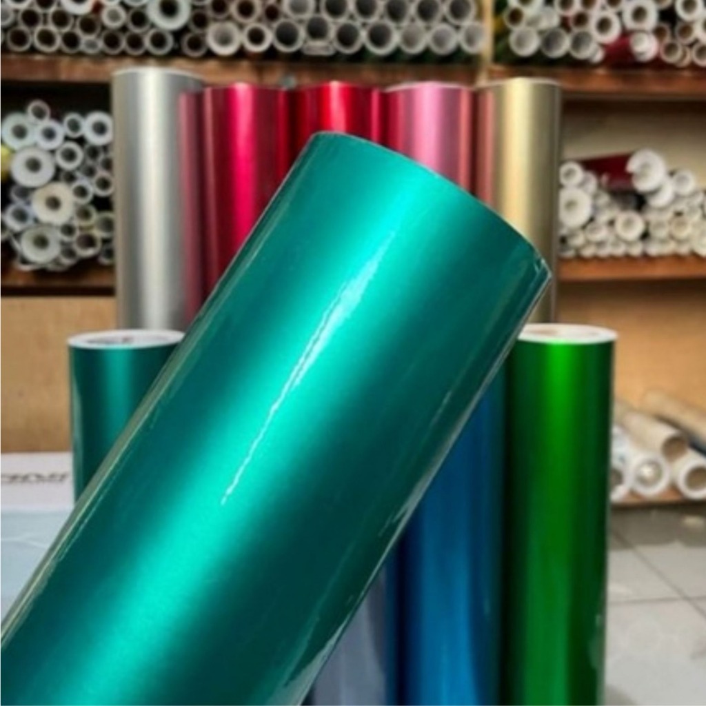 Skotlet Sticker NICAI Toska Metalik Candy Skotlet Biru Metalik Candi Glossy