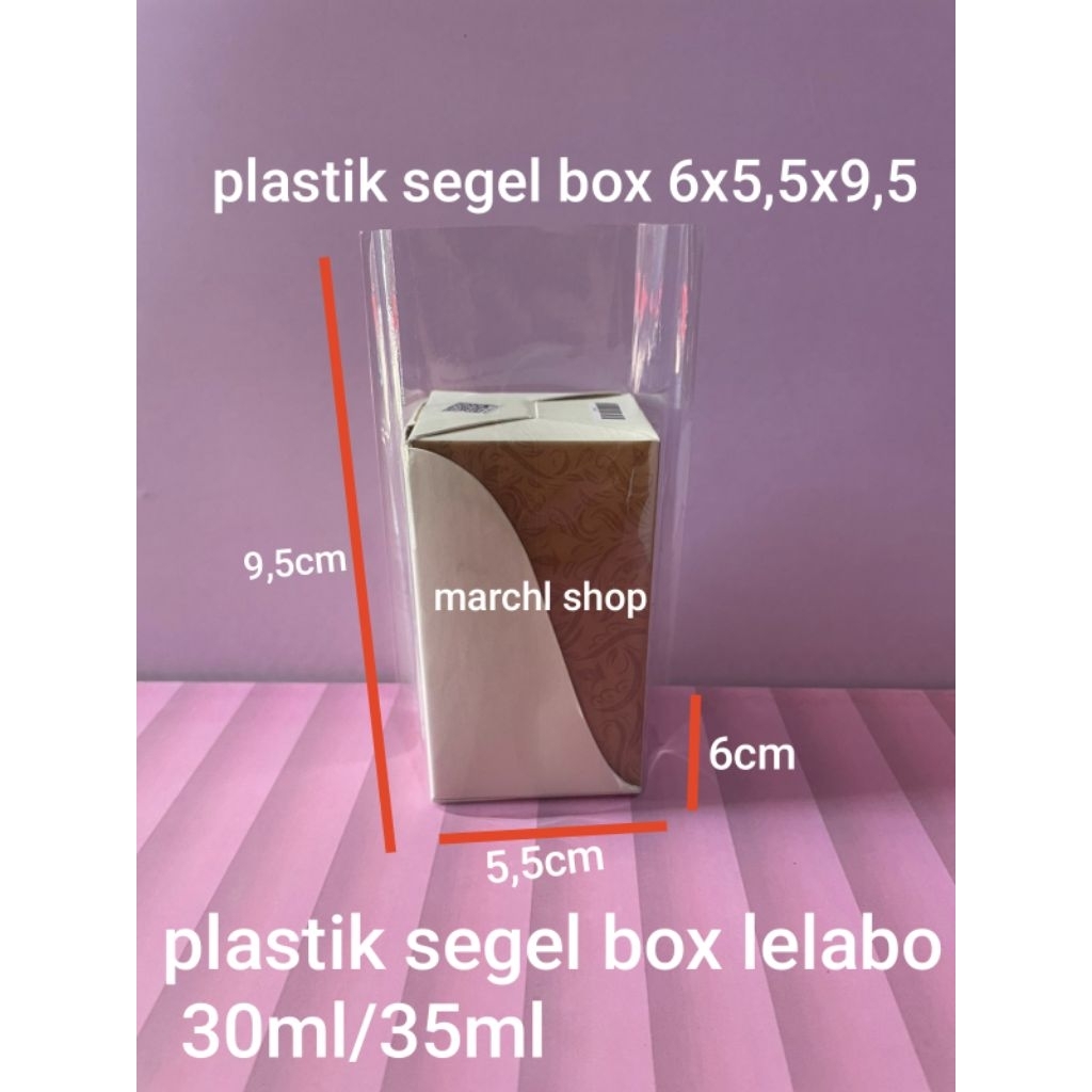 

plastik segel box lelabo 30/35ml plastik segel dus parfum 6x5,5x9,5 plastik shrink wrap