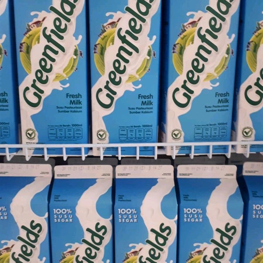 

susu Greenfields fresh milk 1 liter