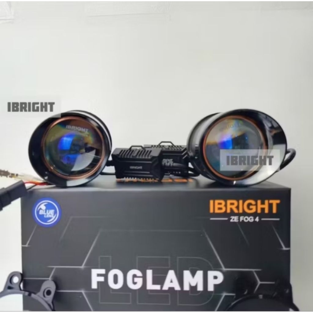 IBRIGHT ZE FOG 4 - Foglamp Biled Honda & Toyota / Universal 3inc Blue Lens