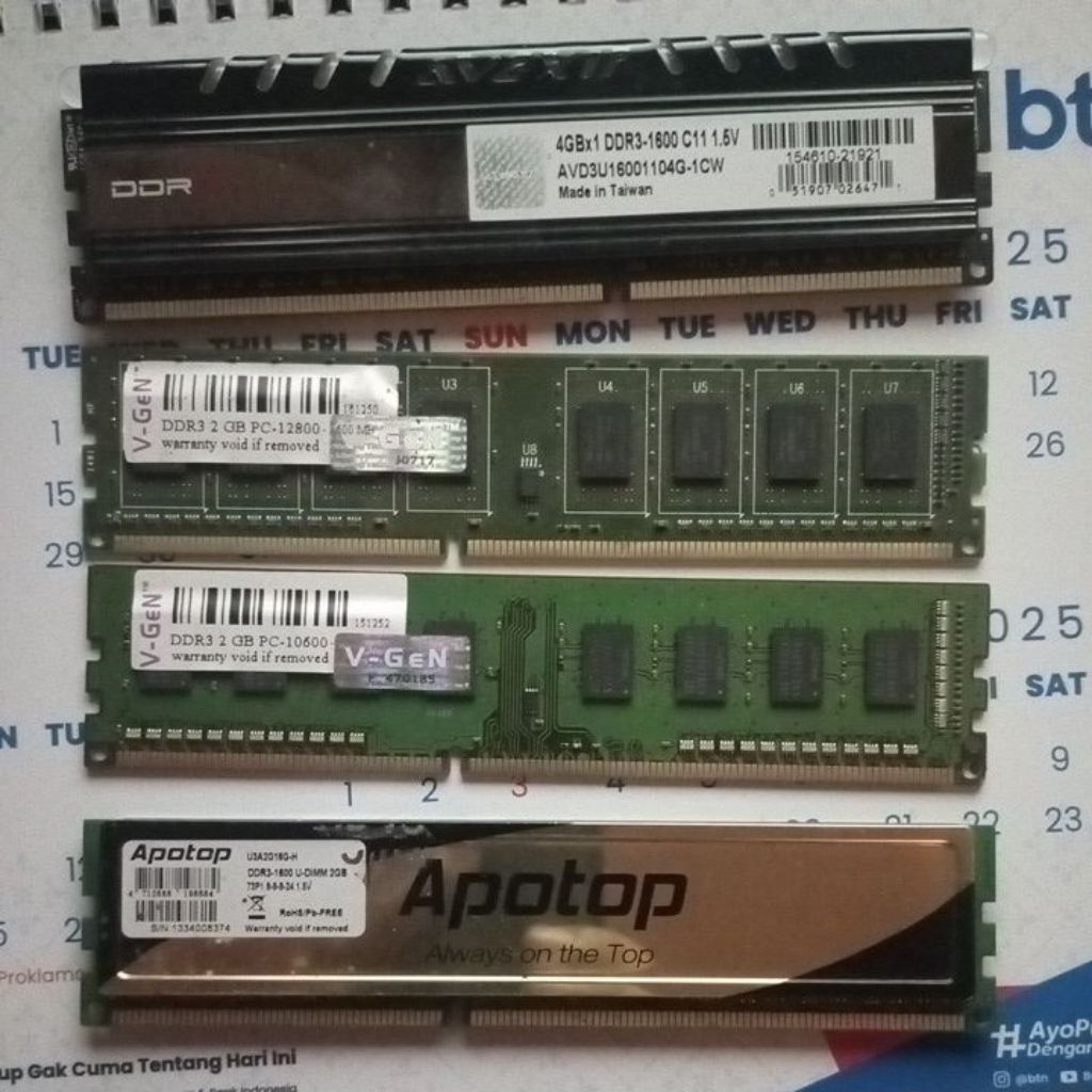 RAM Komputer Bekas Normal