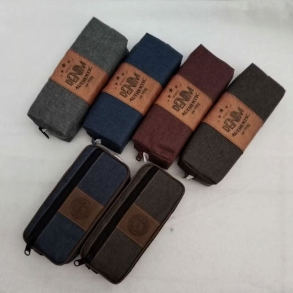 

Kotak Pensil Resleting Kain Denim Pouch Bag Tas Serbaguna