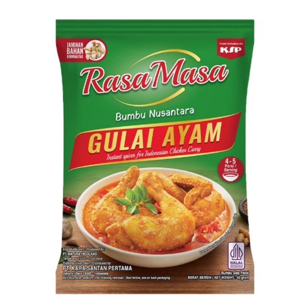 

Rasa Masa Bumbu Masak Instan Nusantara Gulai Ayam 40 g