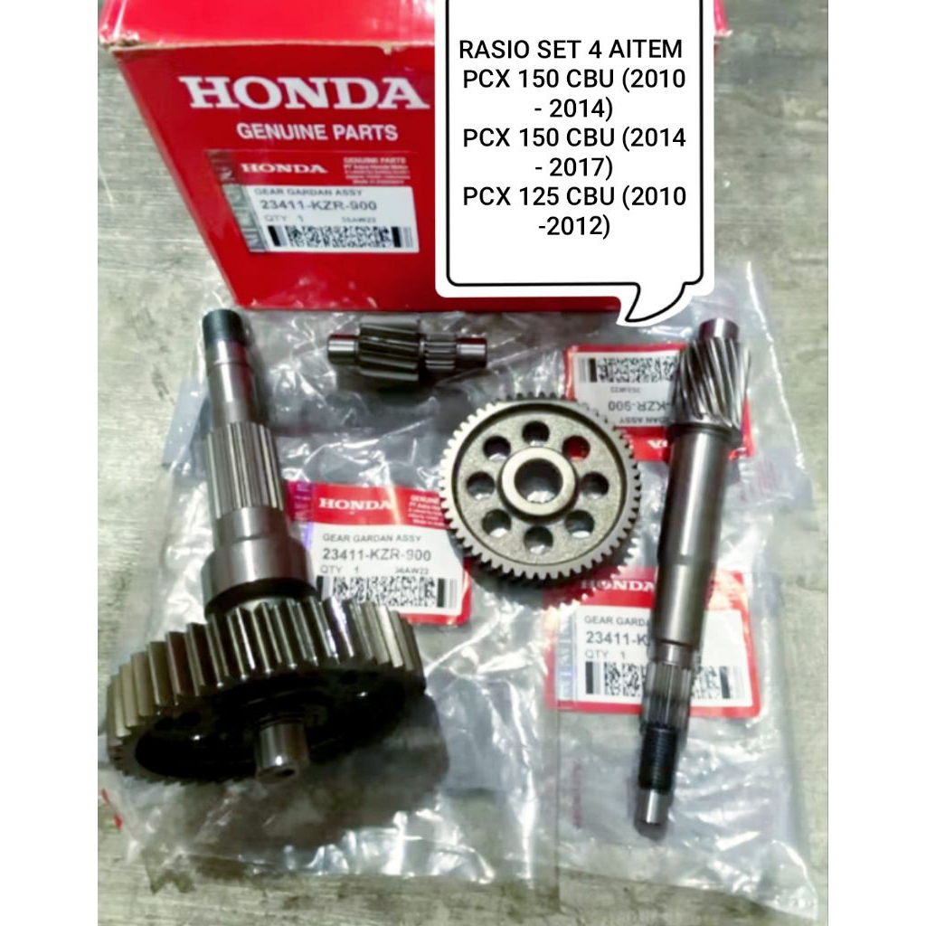 RASIO SET 4 AITEM KWN/KZR PCX 150 CBU (2010 - 2014) PCX 150 CBU (2014 - 2017) PCX 125 CBU (2010 -201