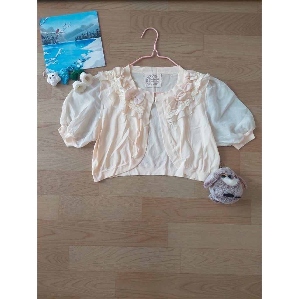 Cardigan/Outer/Bolero Kawaii ribbon