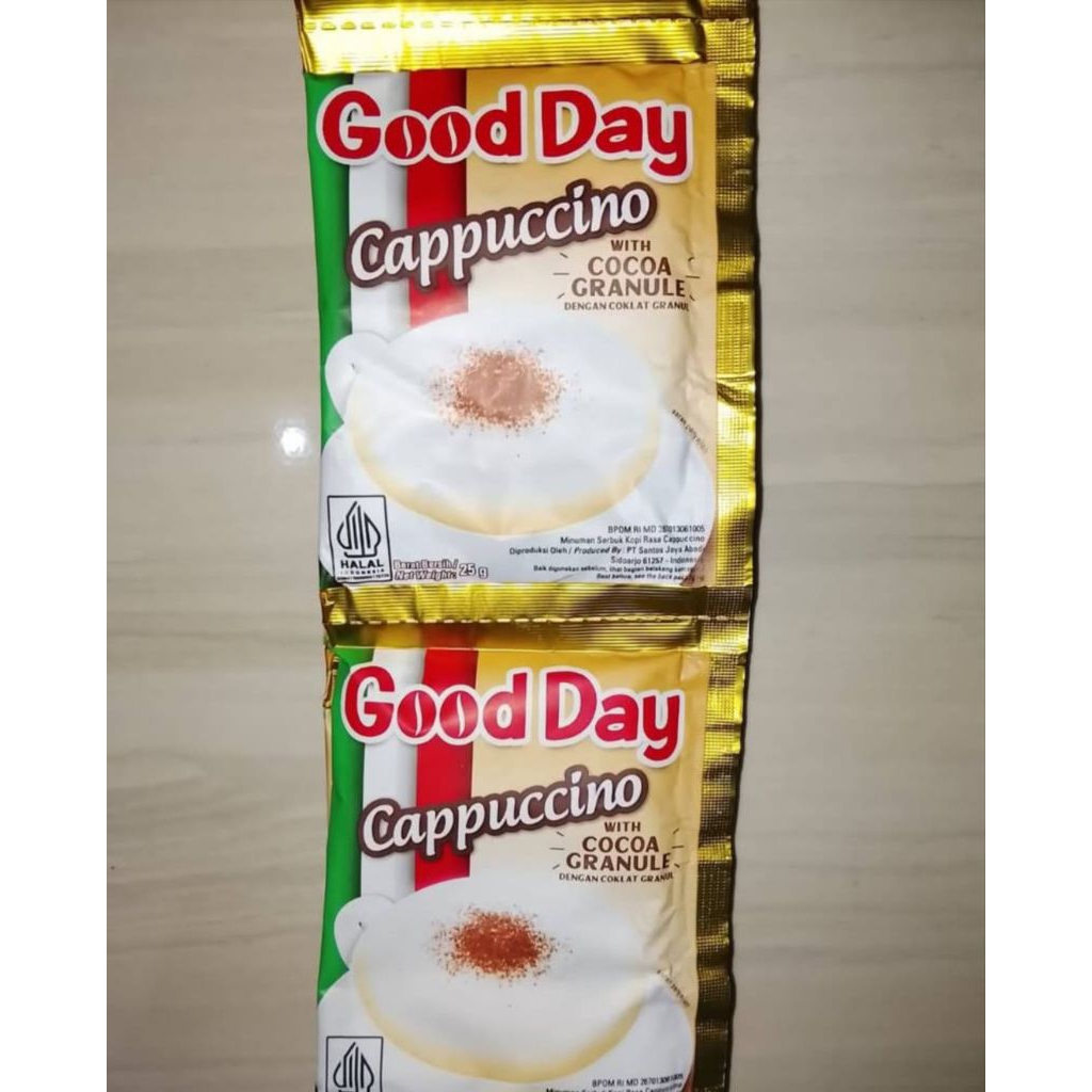 

Good Day Cappucino 1 renceng isi 10 pcs