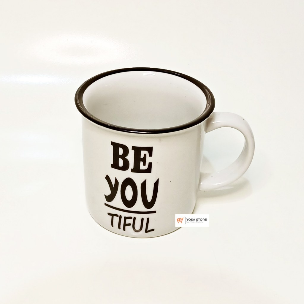 Mug Gelas Keramik Kopi Teh Motif Beautiful Kedaung Home 1 Pc