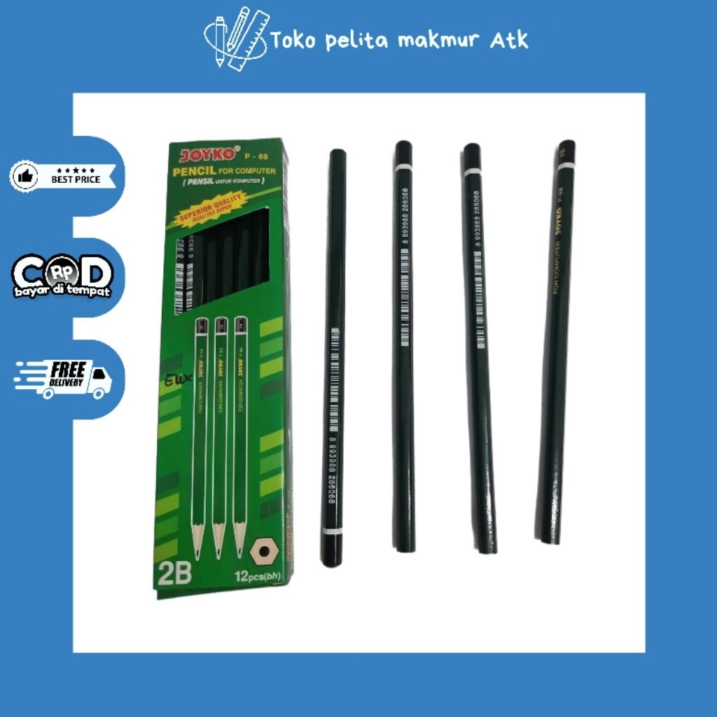 

Pensil Joyko 2B P-88 (1 pak isi 12 pcs)