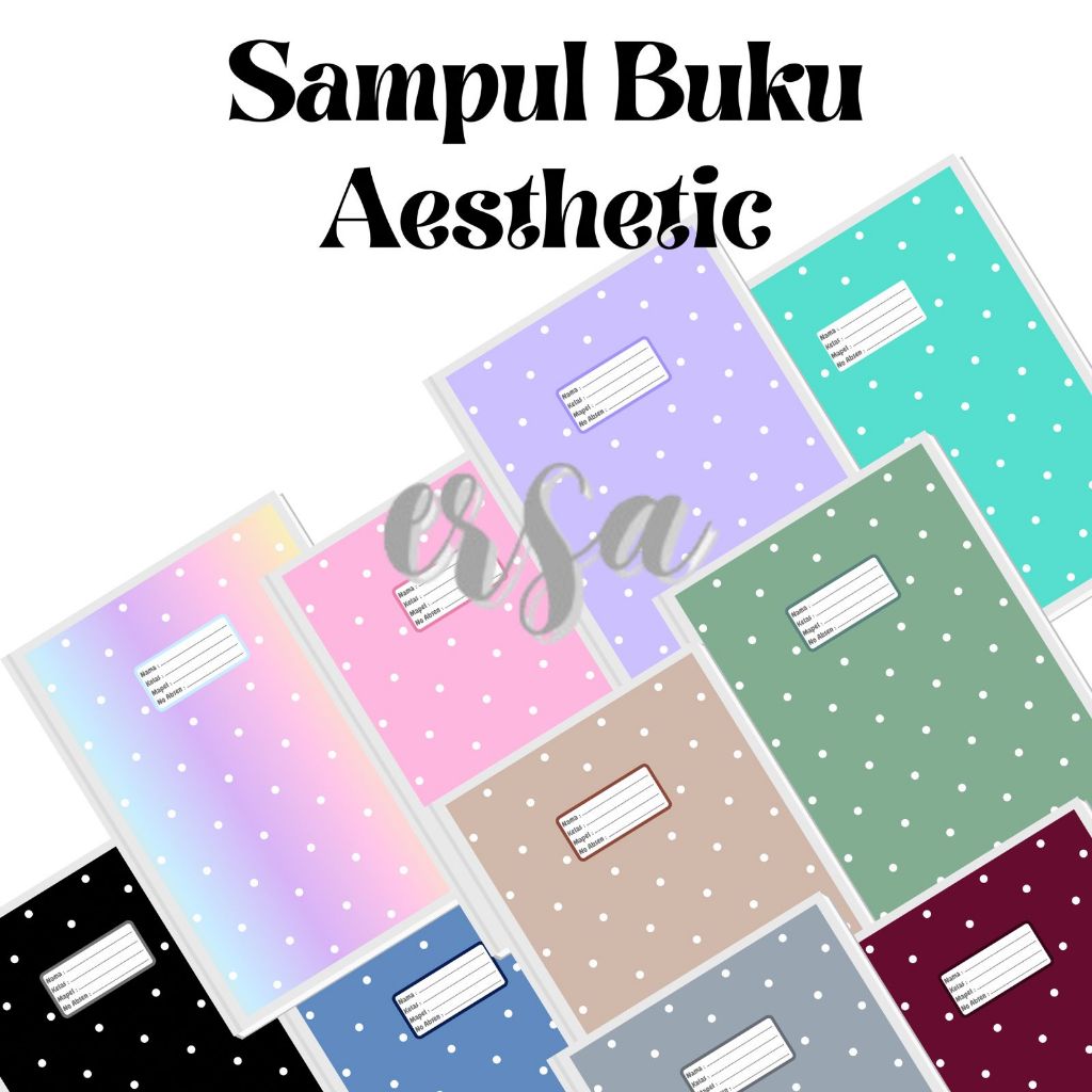 

5 LEMBAR SAMPUL BUKU TULIS AESTHETIC POLKADOT #3 UKURAN BUKU SIDU DAN BIGBOSS