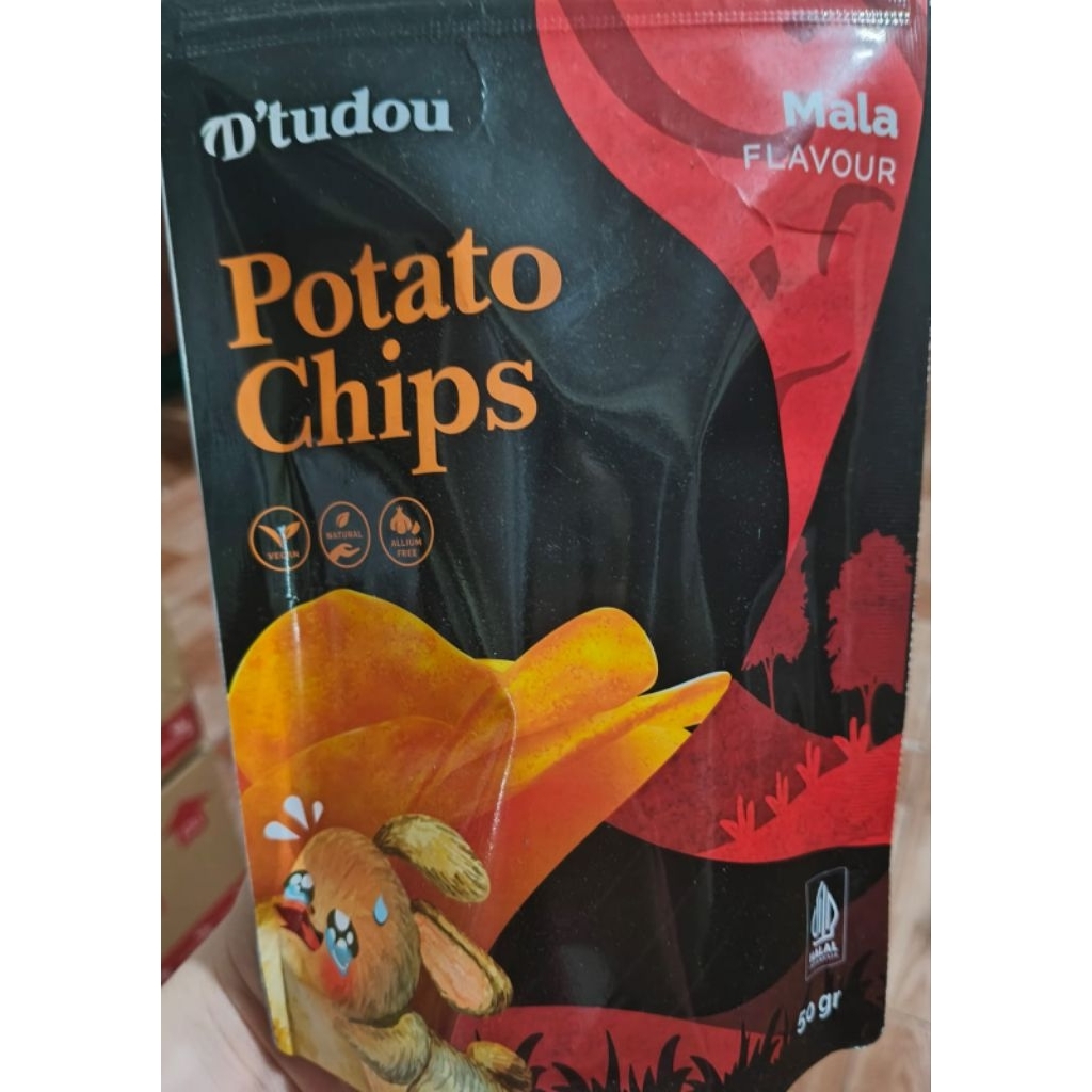 

kripik kentang dtudou / potato chips rasa mala
