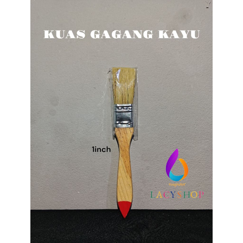 

Kuas Cat Tembok Gagang Kayu 1 Inch