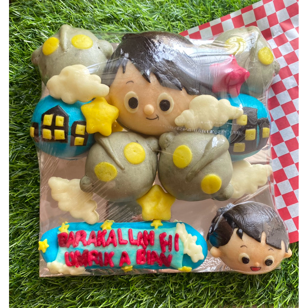 

bakpao kreasi ulang tahun tema Ultraman
