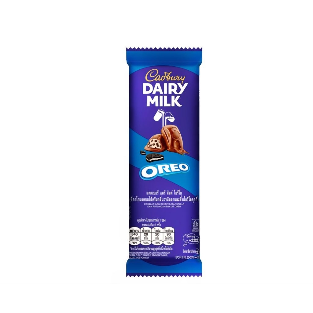 

Cadbury Dairy Milk Coklat Batang Oreo 58.5g