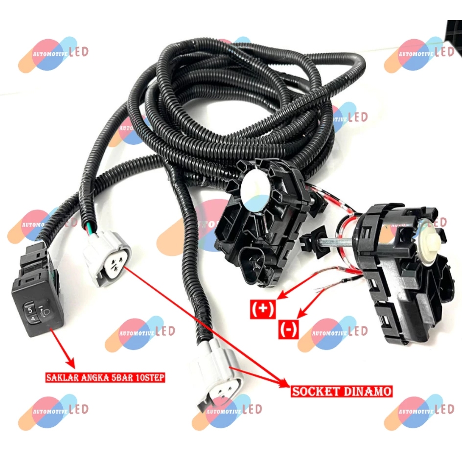 ORIGINAL ALAT ELEKTRIK LEVELING LAMPU 2 DINAMO PLUS SAKLAR OEM 10 STEP 5 BAR | ELEKTRIK LEVELING LAM