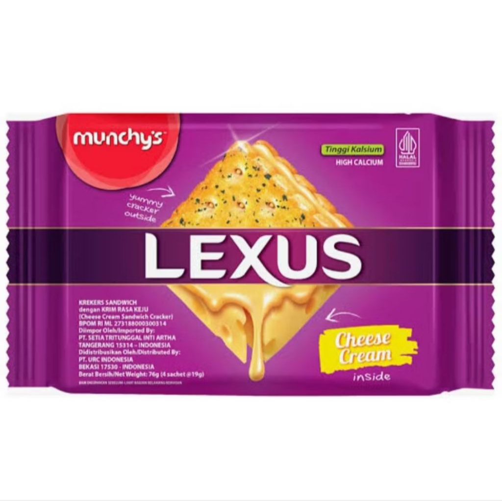 

Lexus Krekers Sandwich Cheese Cream & Chocolate Cream 76g