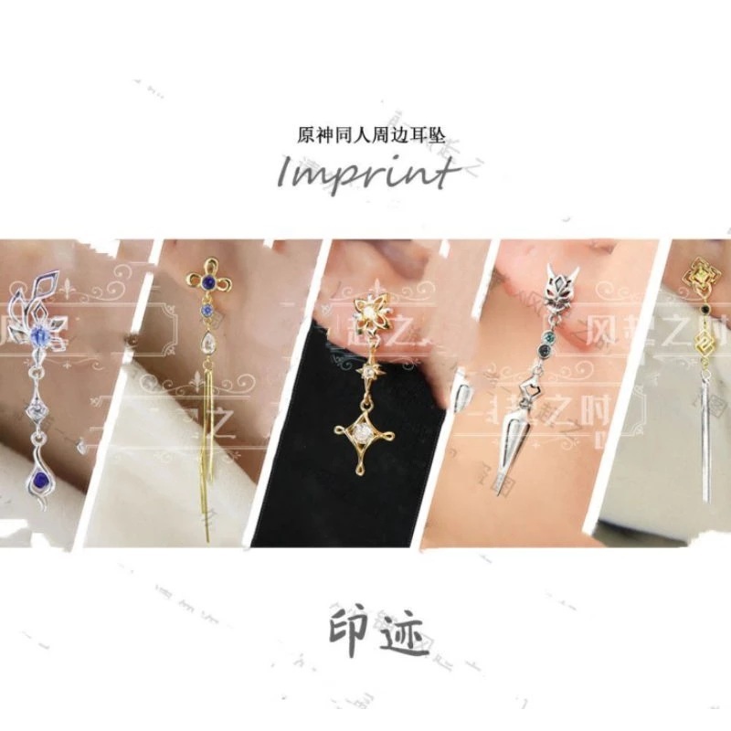 Anting Genshin Impact Earrings Scaramouche Tartaglia Kazuha Venti Zhongli Xiao Kaeya Diluc Albedo