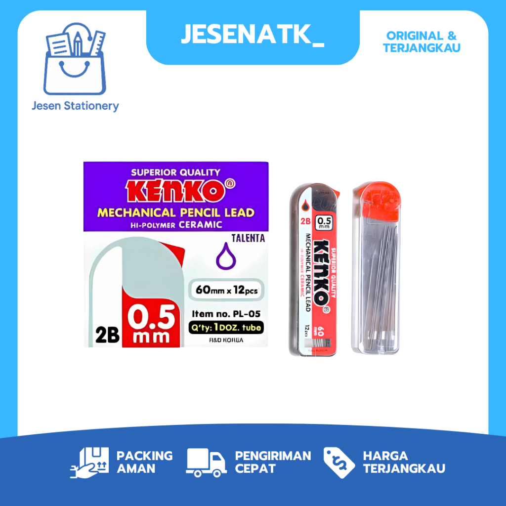 

Isi Pensil Mekanik Kenko 2B Original 0.5mm: Halus, Hitam, Kuat – Maksimal untuk Nulis & Gambar