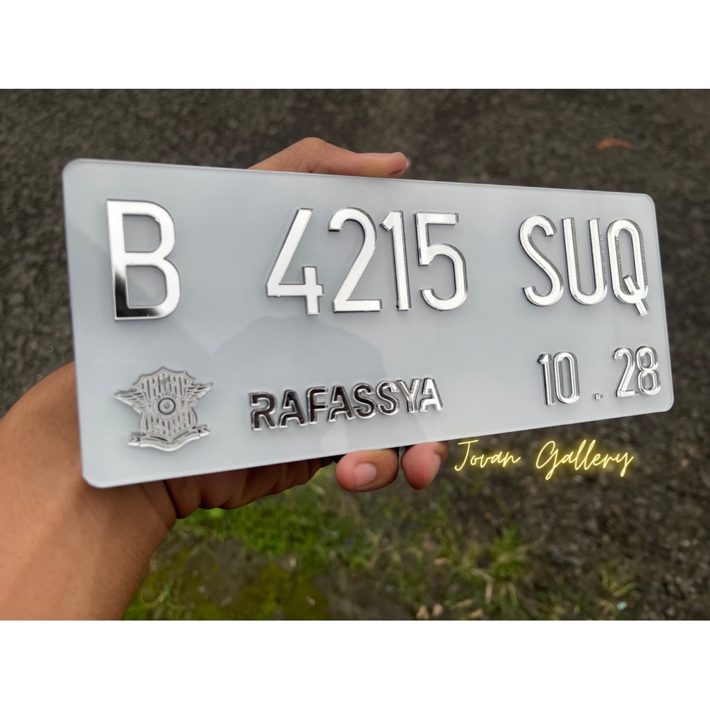 Plat Nomor Motor Akrilik // Plat Nomor Akrilik Huruf Timbul