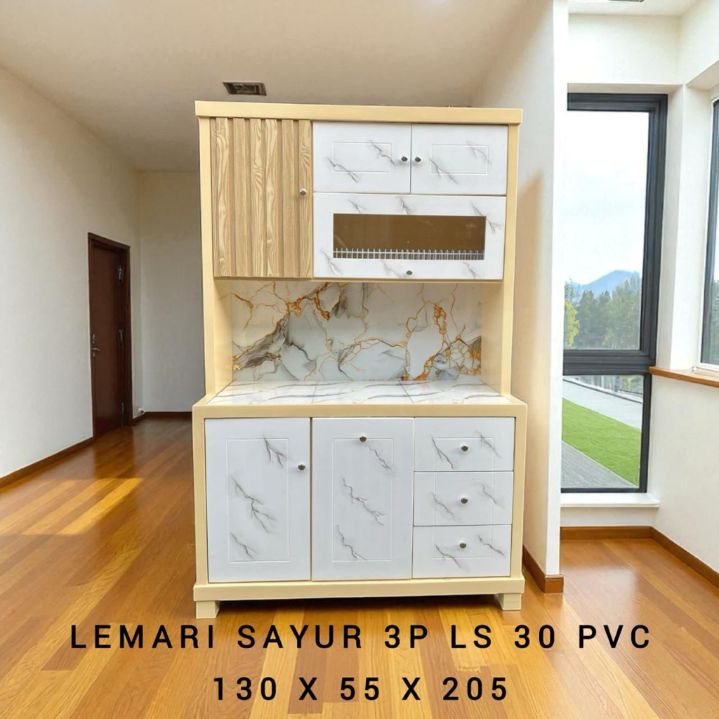 Rak Piring LED / Rak Piring Estetik / Rak Piring Modern model terbaru ada lampunya