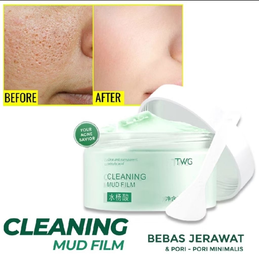 TWG MUGWORT MASK SALICYLIC ACID  Masker  Wajah Mencerahkan Perawatan Komedo
