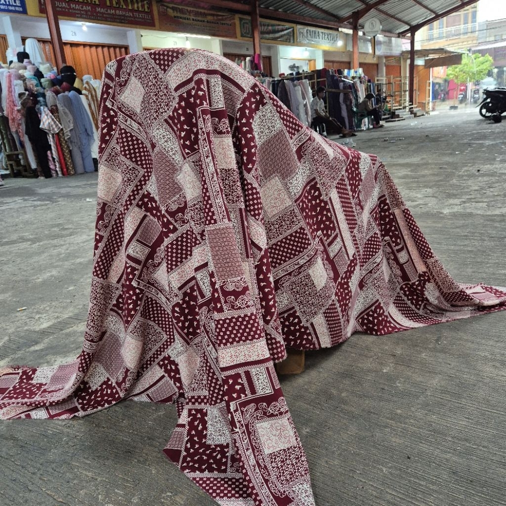 kain arabian crepe garment motif - kain arabian crepe premium motif - harga tertera 0,5 meter