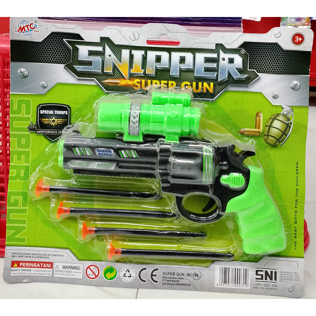 SNIPER SUPERGUN MC.199 / MAINAN PISTOL PELURU ISI 5