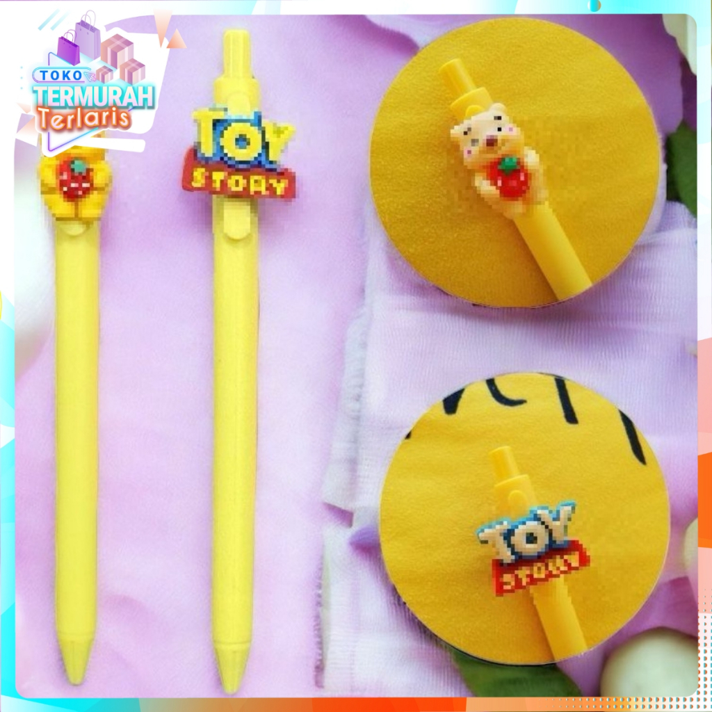

TTT Pulpen Bear Kuning Tinta Gel Cair Hitam Motif Animasi Kartun Unik Pena Cetekan Karakter Beruang Kuning Lucu Alat Tulis Sekolah Kantor Stationary