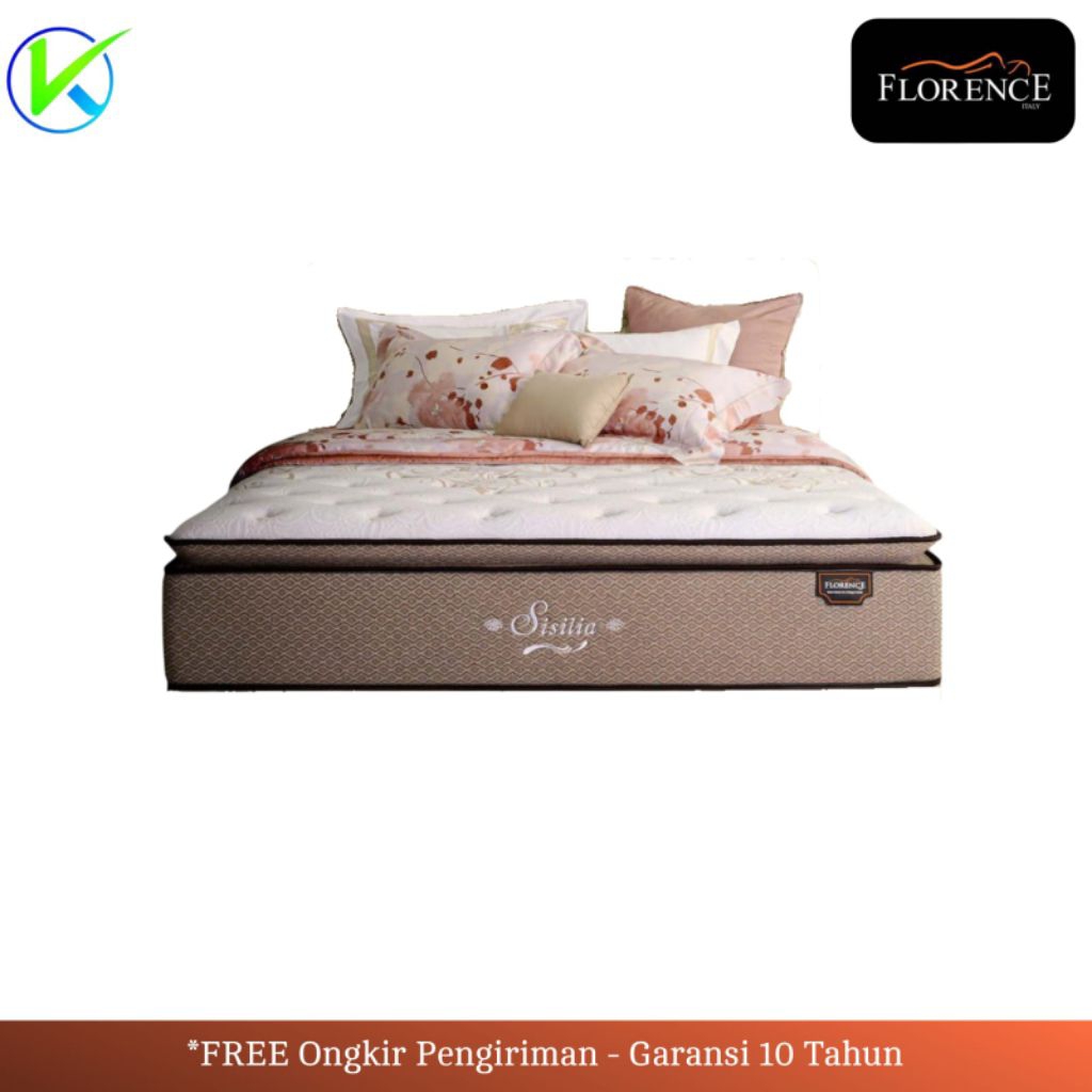 Kasur Spring Bed Florence Sisilia Tebal 40cm Garansi 10 Tahun - Kasur Saja
