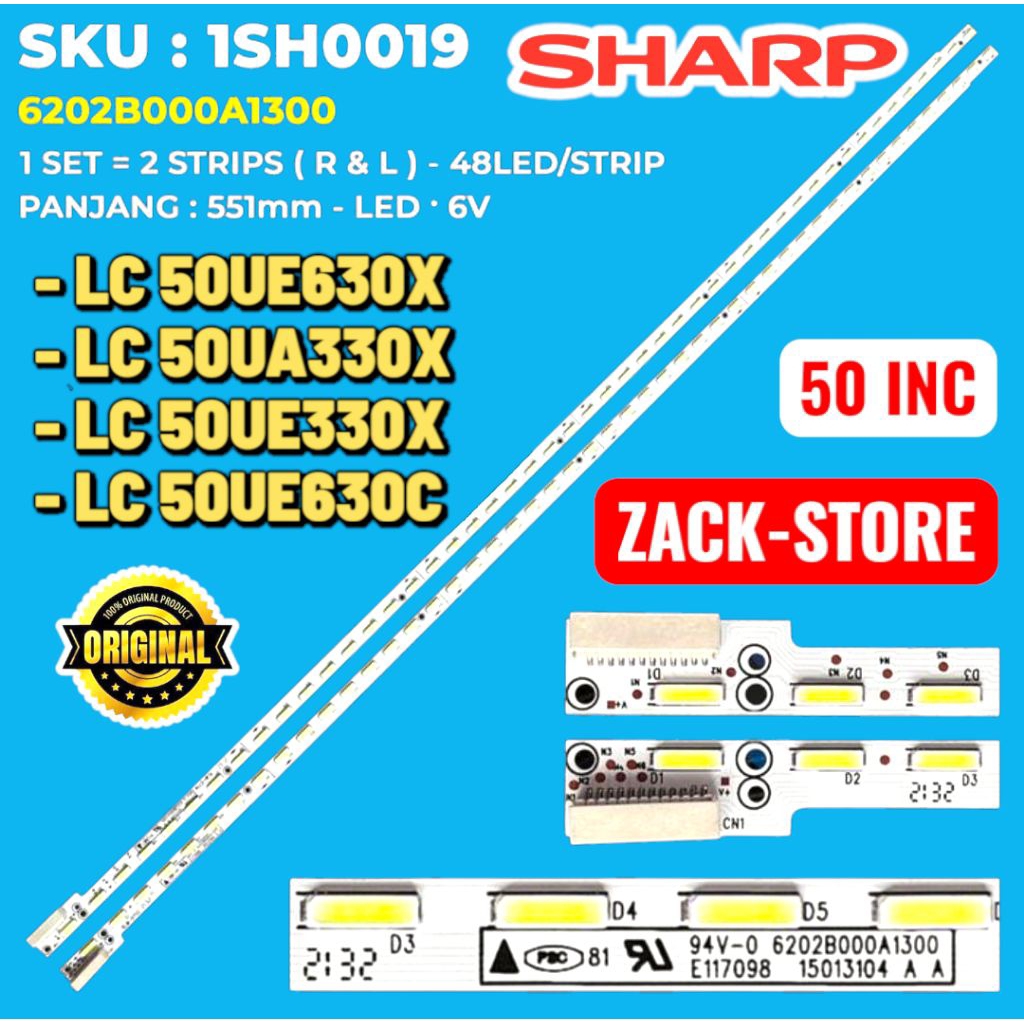 BACKLIGHT TV SHARP 50 INC LC50UA330X LC50UE330X LC50UE630X LC50UE630C