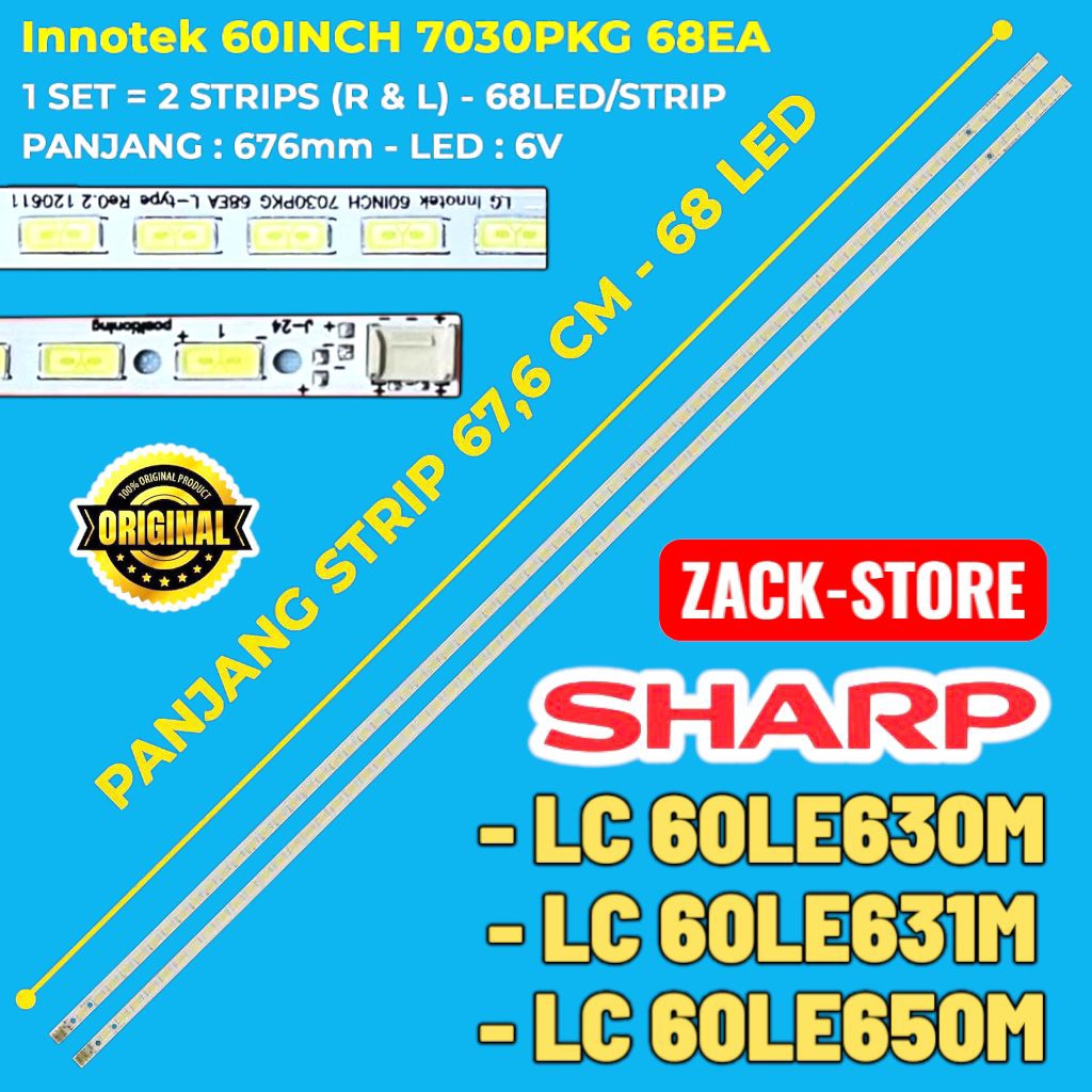 BACKLIGHT TV SHARP 60 INC LC60LE630M LC60LE631M LC60LE650M