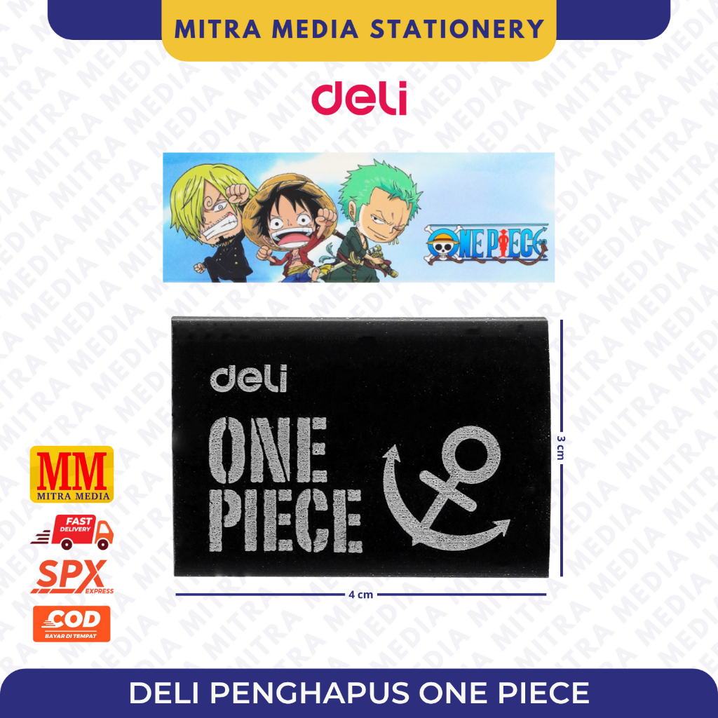 

Deli One Piece School Eraser / Penghapus Gambar One Piece Besar