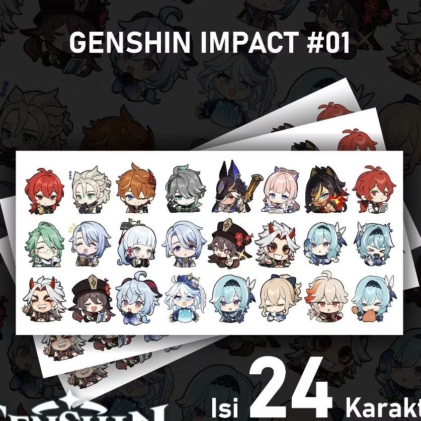 

Stiker Genshin Impact Chibi Karakter Random 5 Star