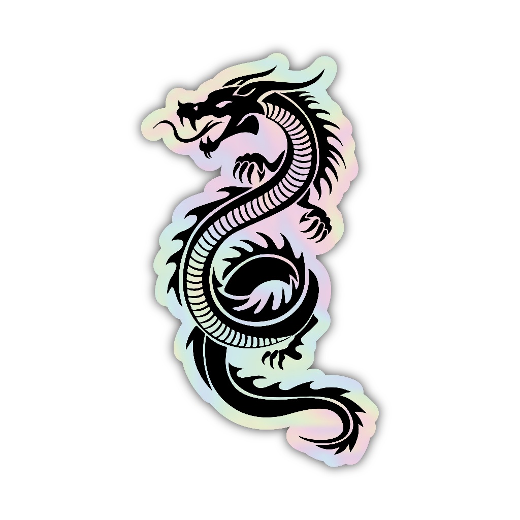 

Z438 sticker naga aesthetic, stiker hologram satuan