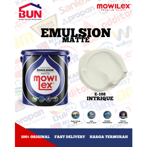 Mowilex Emulsion Cat Tembok Interior 20 Liter - INTRIQUE (TINTING)