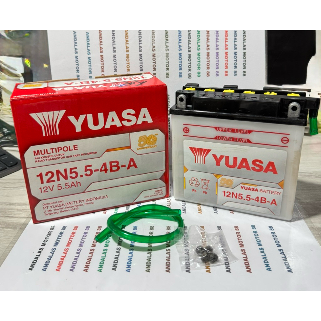 AKI BATERAI BASAH TAPE YUASA 12N5.5-4B-A