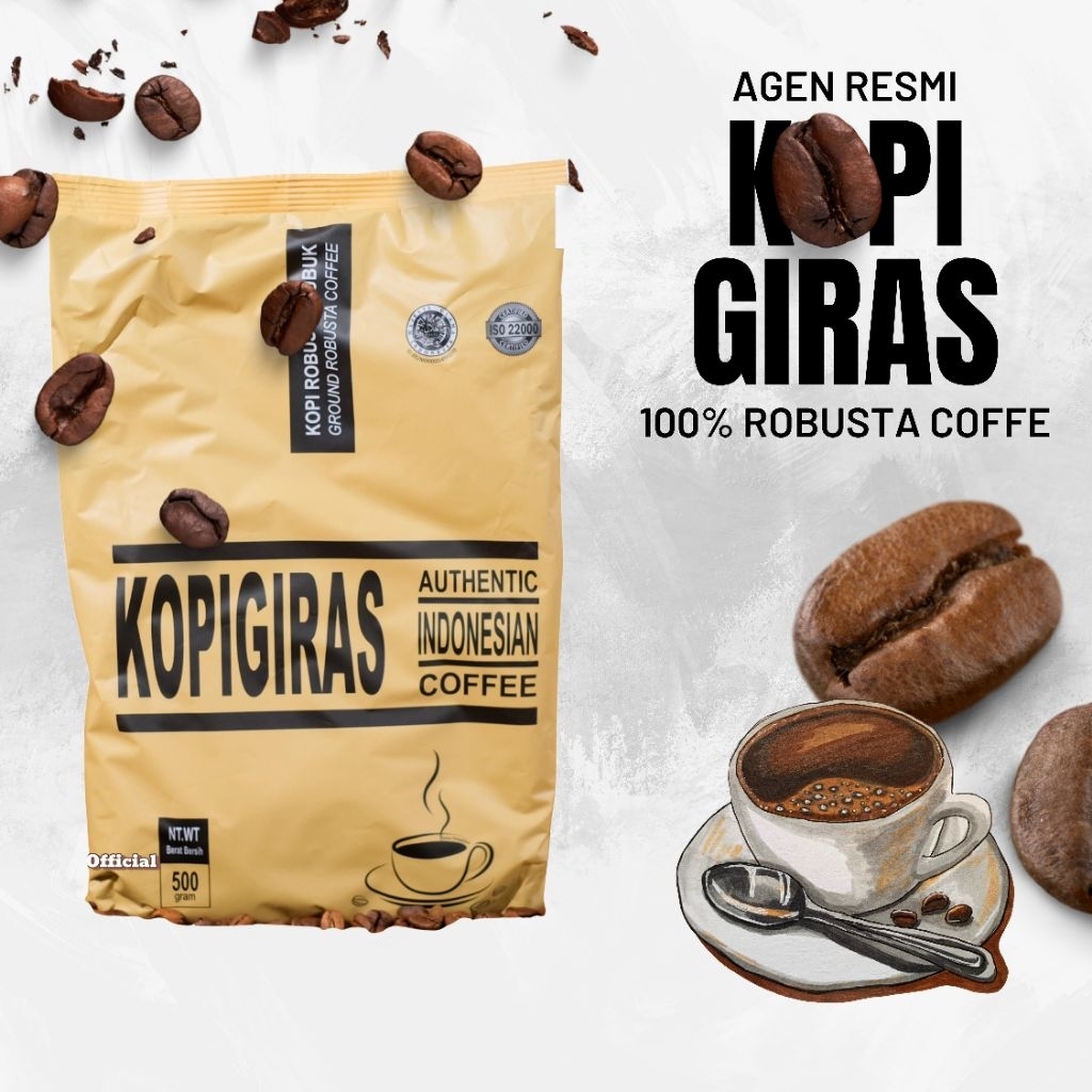 

KOPI GIRAS KLASIK 500g 100% kopi robusta asli kopi giras Indonesia