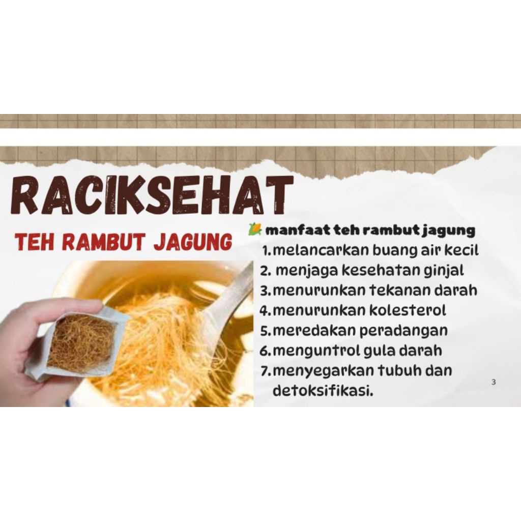 

Teh Rambut Jagung Jahe Sereh Pandan Herbal Alami – Siap Seduh Celup & Drip Bag | Rempah Sehat - Raciksehat