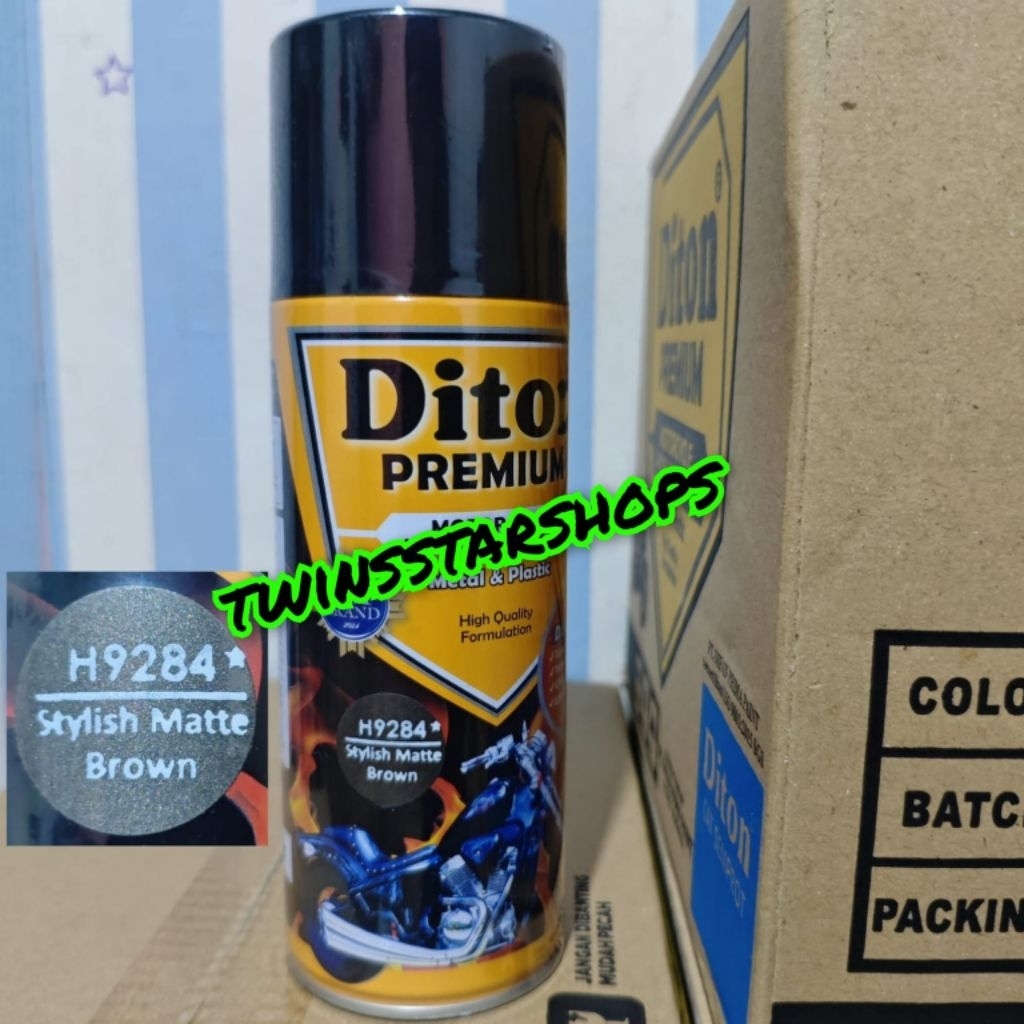 Pilok Pylox Cat Diton Premium Stylish Matte Brown 9284 Coklat Metalik Doff Dop H9284 400cc
